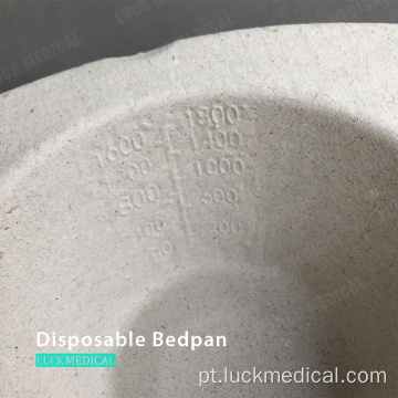 Cama de enfermagem PAN Uso médico Bedpan de celulose